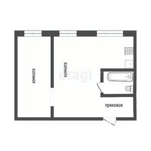 2-к квартира, вторичка, 42м2, 3/5 этаж