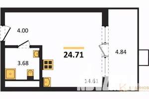 Студия квартира, вторичка, 25м2, 14/21 этаж