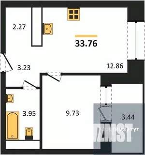 1-к квартира, вторичка, 34м2, 25/25 этаж