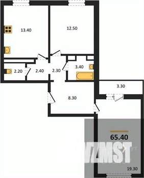 2-к квартира, вторичка, 65м2, 16/17 этаж