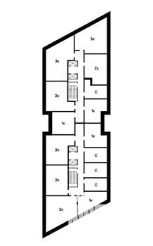 2-к квартира, строящийся дом, 64м2, 16/21 этаж