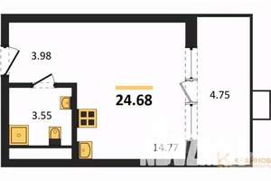 Студия квартира, вторичка, 25м2, 6/21 этаж