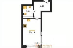 Студия квартира, вторичка, 25м2, 11/18 этаж