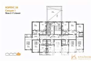 1-к квартира, вторичка, 38м2, 3/17 этаж