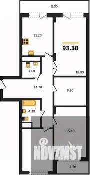 3-к квартира, вторичка, 93м2, 13/25 этаж