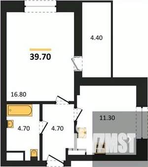1-к квартира, вторичка, 40м2, 19/25 этаж