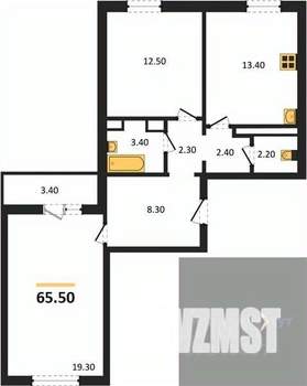 2-к квартира, вторичка, 66м2, 16/17 этаж