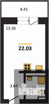 Студия квартира, вторичка, 22м2, 9/28 этаж