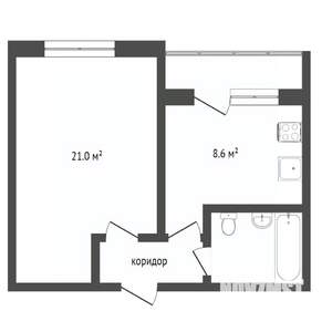 1-к квартира, вторичка, 28м2, 8/10 этаж