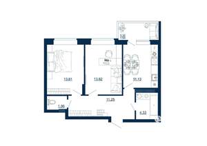 2-к квартира, вторичка, 57м2, 15/17 этаж