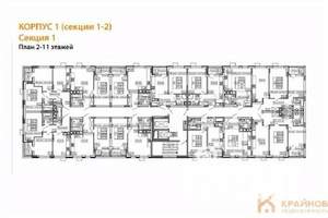 1-к квартира, вторичка, 35м2, 6/11 этаж