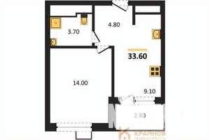 1-к квартира, вторичка, 34м2, 4/11 этаж