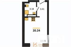 Студия квартира, вторичка, 20м2, 6/28 этаж