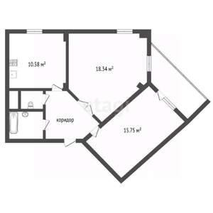 2-к квартира, вторичка, 62м2, 7/17 этаж