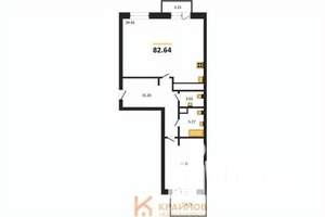 1-к квартира, вторичка, 83м2, 6/9 этаж
