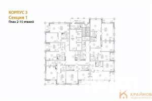 1-к квартира, вторичка, 59м2, 6/25 этаж