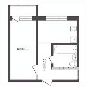 1-к квартира, вторичка, 38м2, 2/9 этаж