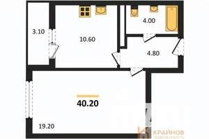 1-к квартира, вторичка, 40м2, 16/25 этаж