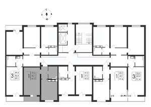 1-к квартира, вторичка, 42м2, 3/17 этаж