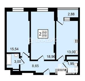 Студия квартира, строящийся дом, 21м2, 24/27 этаж