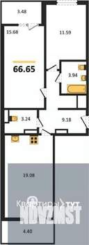 2-к квартира, вторичка, 67м2, 5/18 этаж
