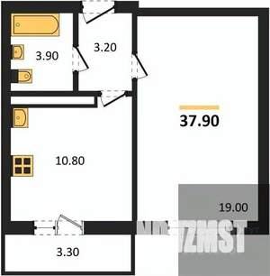 1-к квартира, вторичка, 38м2, 8/17 этаж