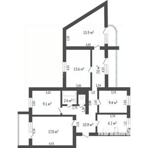 4-к квартира, вторичка, 105м2, 5/5 этаж