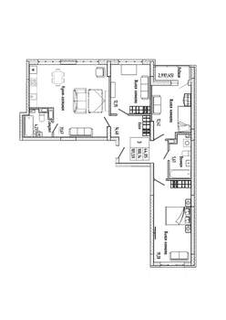 3-к квартира, строящийся дом, 102м2, 10/17 этаж