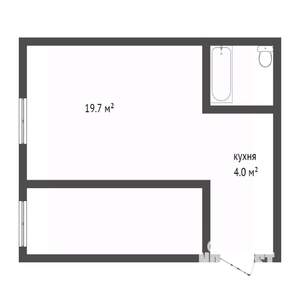 2-к квартира, вторичка, 23м2, 1/5 этаж