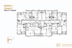 1-к квартира, строящийся дом, 53м2, 12/15 этаж