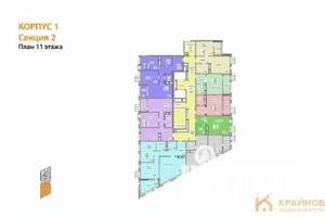 1-к квартира, сданный дом, 40м2, 11/21 этаж