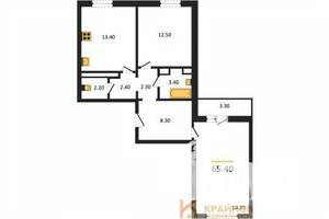 2-к квартира, вторичка, 65м2, 10/17 этаж