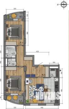 3-к квартира, вторичка, 90м2, 9/18 этаж