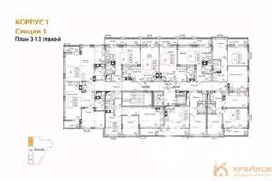 1-к квартира, строящийся дом, 50м2, 12/15 этаж