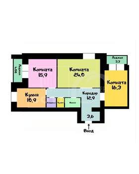 3-к квартира, вторичка, 90м2, 8/10 этаж