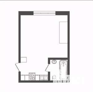 Студия квартира, вторичка, 18м2, 6/9 этаж