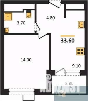 1-к квартира, вторичка, 34м2, 4/11 этаж