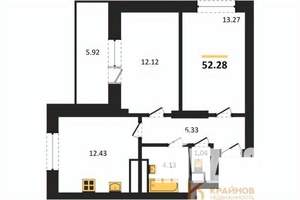 2-к квартира, вторичка, 52м2, 18/28 этаж
