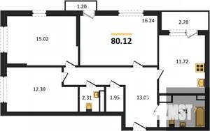 3-к квартира, вторичка, 80м2, 9/18 этаж