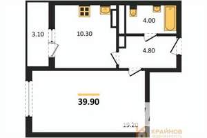 1-к квартира, вторичка, 40м2, 25/25 этаж