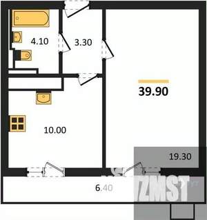 1-к квартира, вторичка, 40м2, 18/19 этаж