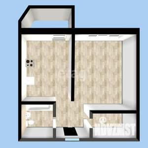 1-к квартира, вторичка, 41м2, 23/25 этаж