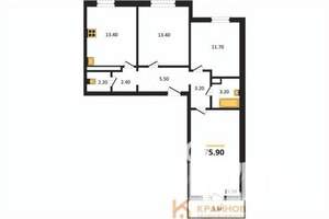 3-к квартира, вторичка, 76м2, 5/17 этаж
