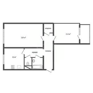 2-к квартира, вторичка, 54м2, 10/10 этаж