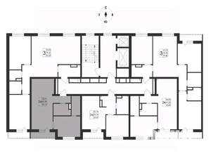 2-к квартира, вторичка, 45м2, 3/17 этаж