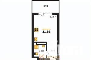 Студия квартира, вторичка, 21м2, 9/28 этаж