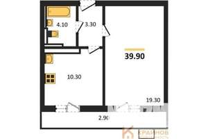 1-к квартира, вторичка, 40м2, 16/17 этаж