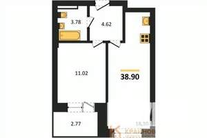 1-к квартира, вторичка, 39м2, 13/28 этаж
