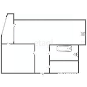 1-к квартира, вторичка, 44м2, 5/9 этаж