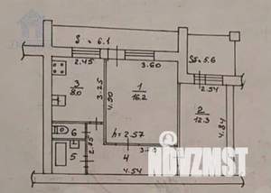 2-к квартира, вторичка, 52м2, 4/10 этаж